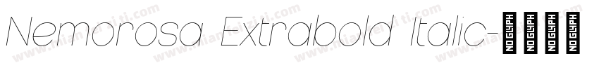 Nemorosa Extrabold Italic字体转换